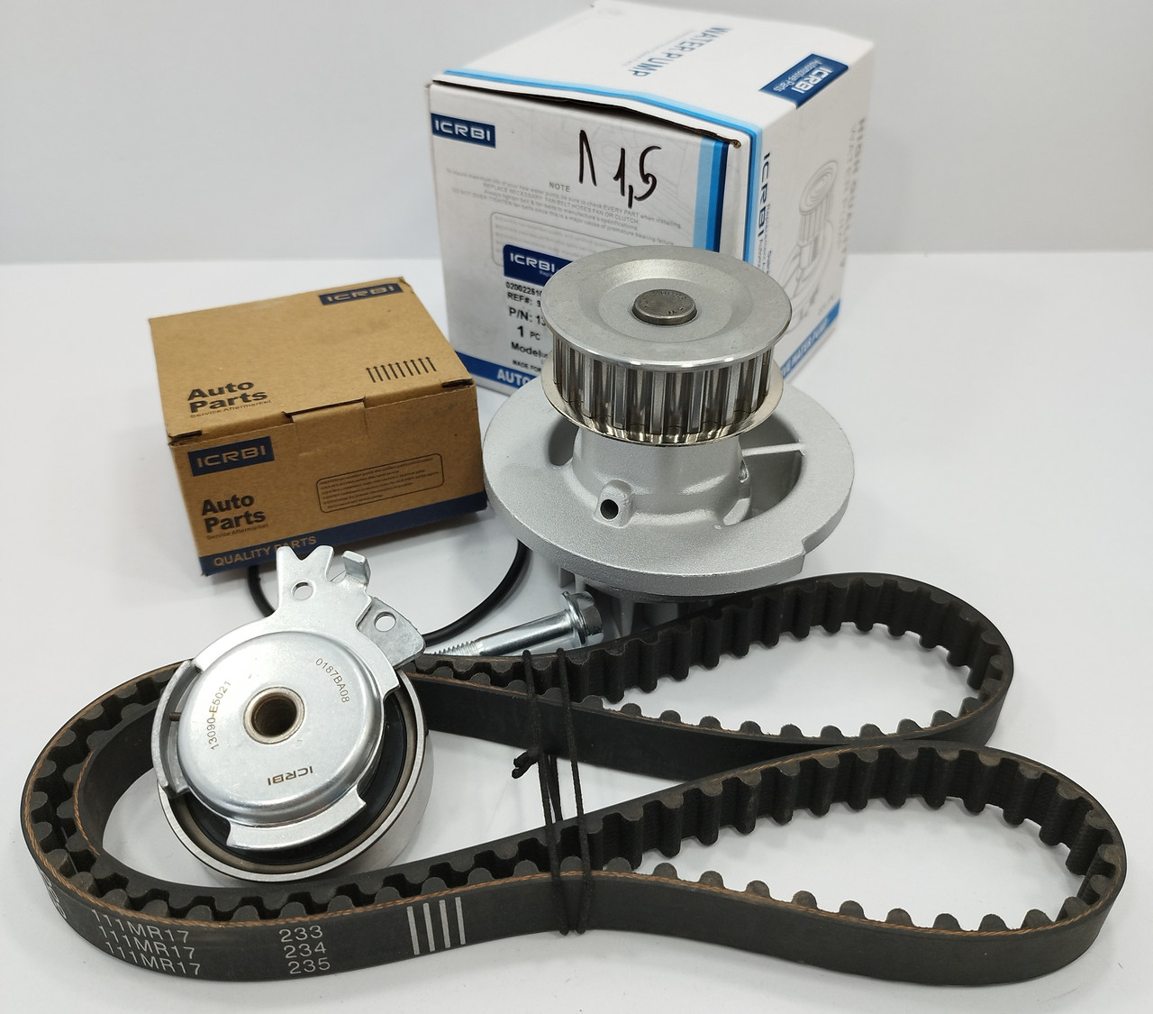 Комплект ремінь ГРМ з помпоєю Авео 1,5 CRB Корея, фото 1