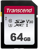 Transcend SDXC/SDHC 300S[Карта памяти SD 64GB C10 UHS-I R100/W20MB/s] Technohub - Гарант Качества