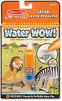 Melissa & Doug On the Go Water Wow! водная многоразовая раскраска сафари Safari