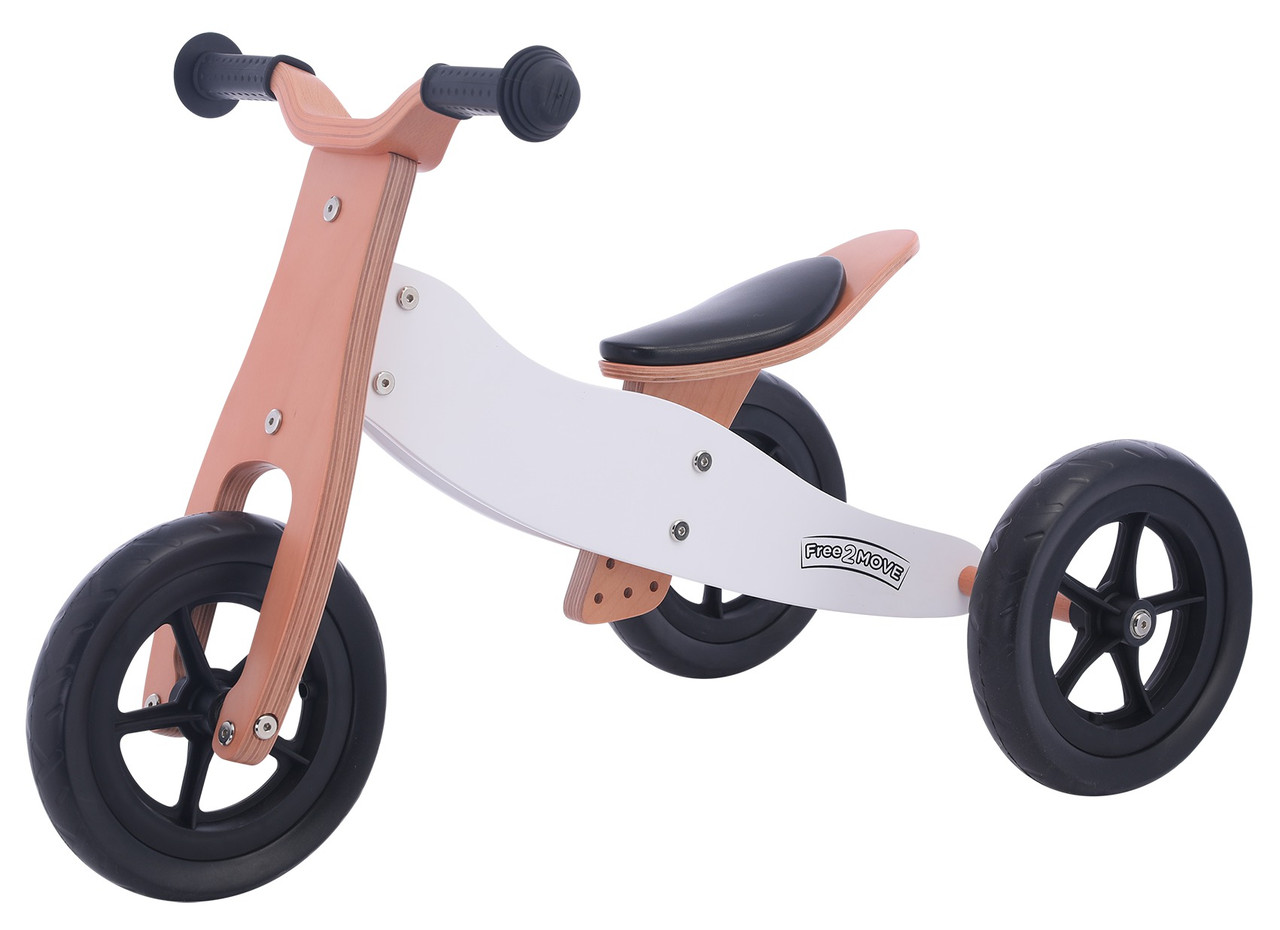 Біговел Free2Move 2в1 коричнево - білий, фото 1