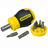 Stanley Отвертка Multibit Stubby, битодержатель 1/4", хранение бит в рукоятке, 6 бит, SL, PH, PZ Technohub -