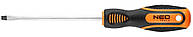 Neo Tools 04-172 Отвертка, шлицевая 4x100 мм, CrV Technohub - Гарант Качества