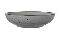Тарелка суповая керамическая, обеденная тарелка из керамики 20 см ARDESTO Bagheria Grey