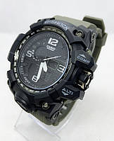 Часы мужские спортивные наручные Casio G-Shock Черный с Хакки (код: 16056)