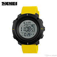 Часы мужские спортивные водостойкие SKMEI 1213 (Скмей), желтый цвет ( код: IBW332Y )