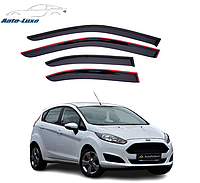 Дефлекторы окон (Ветровики) Ford Fiesta седан 2015-> (скотч) ANV