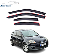 Дефлекторы окон (Ветровики) Ford Fiesta хетчбек 5d 2002-2008 (скотч) ANV