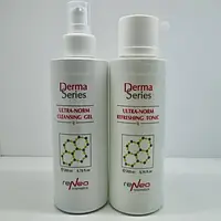 Набор Derma Series для очищения жирной кожи лица тоник+гель