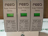 Обмежувач перенапруги AC FEEO SPD FSP-A40 С(Т2) 3P 385V, In:20кA/Imax:40кА, фото 5