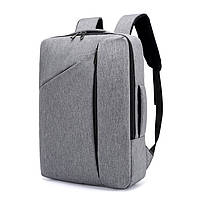 Сумка-рюкзак, трансформер для ноутбука 15,6" противоударный, серый цвет ( код: IBN014S )