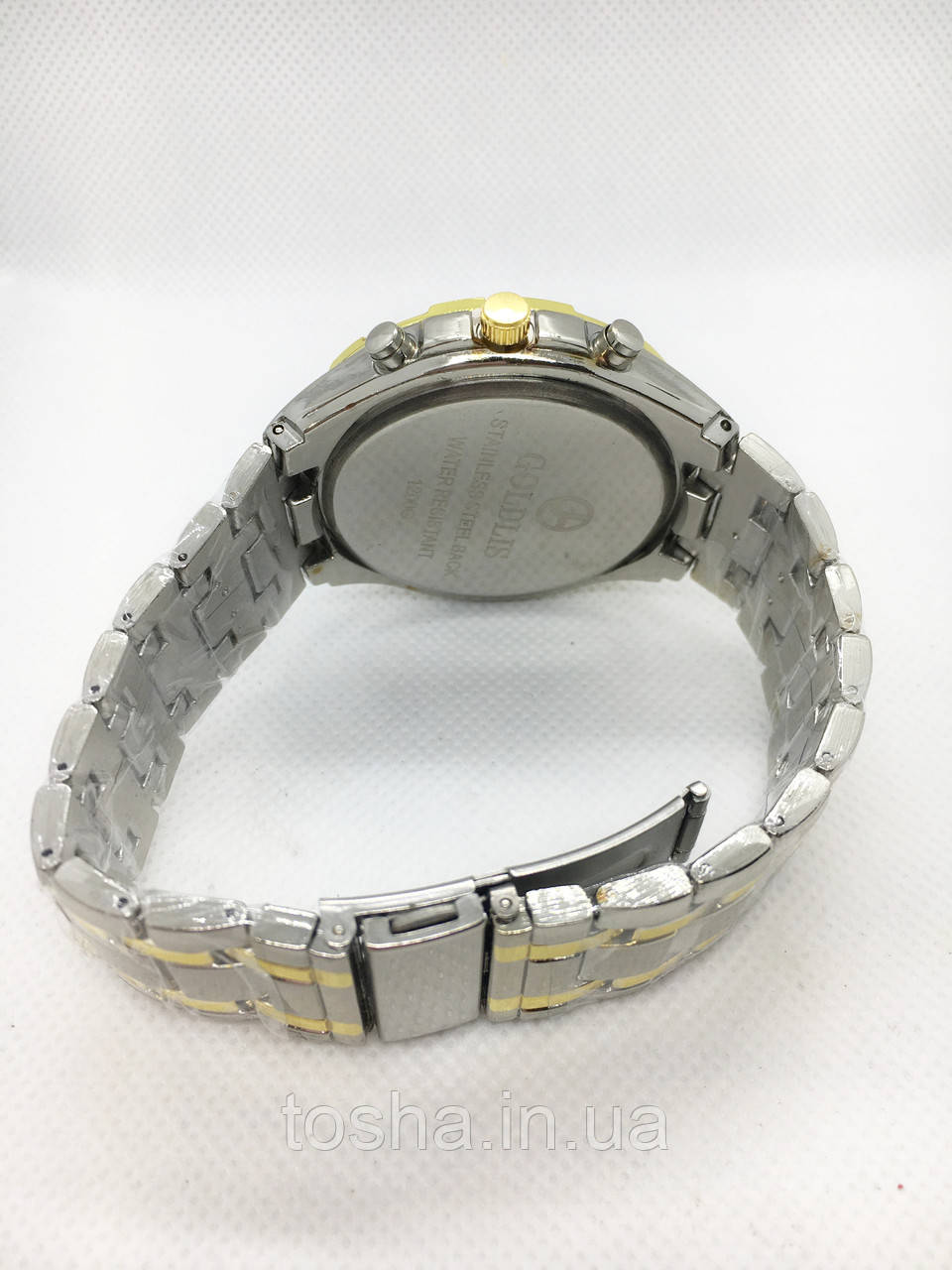 Часы мужские наручные Goldlis (Голдлис) Комбинированные с белым циферблатом ( код: IBW758SYO ) - фото 4 - id-p1863635980