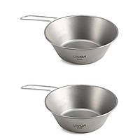 Тарілки титанові Lixada 330 мл 2 шт