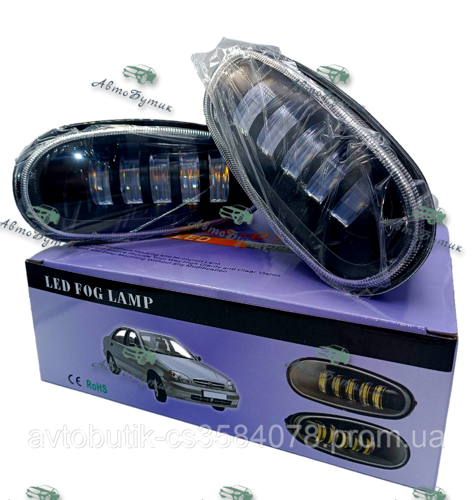 Протитуманні фари Daewoo Lanos Sens 5 лінз Led туманки ланос, фото 1