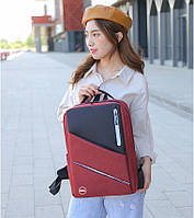 Рюкзак противоударный для ноутбука 15,6" Dell Делл Красный ( код: IBN030R1 )