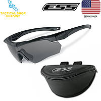 Баллистические очки ESS CROSSBOW BLACK ONE KIT W/SMOKE GRAY + SEMI-RIGGED CASE