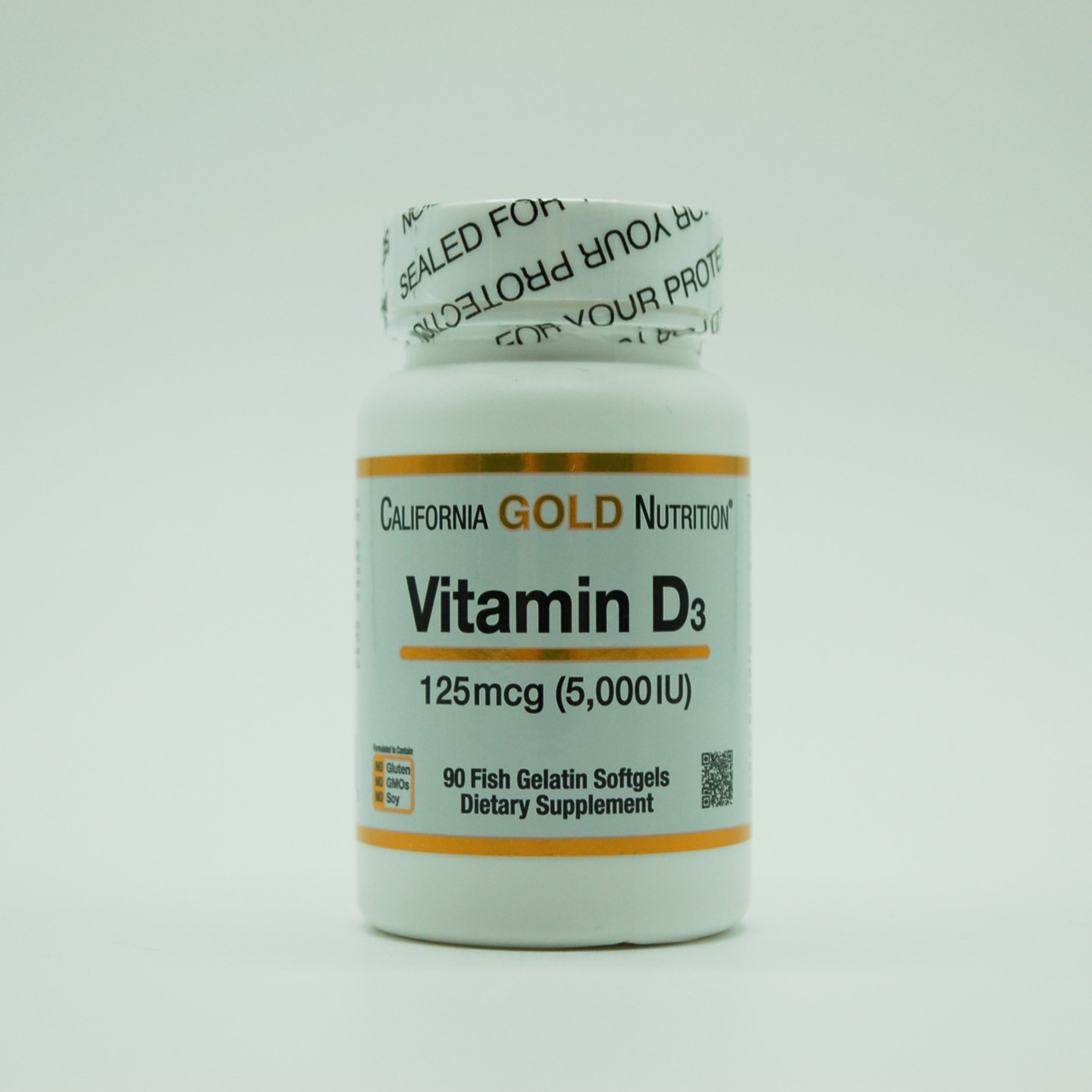 Вітамін D3 California Gold Nutrition 125 мкг (5,000 МО) 90 капсул