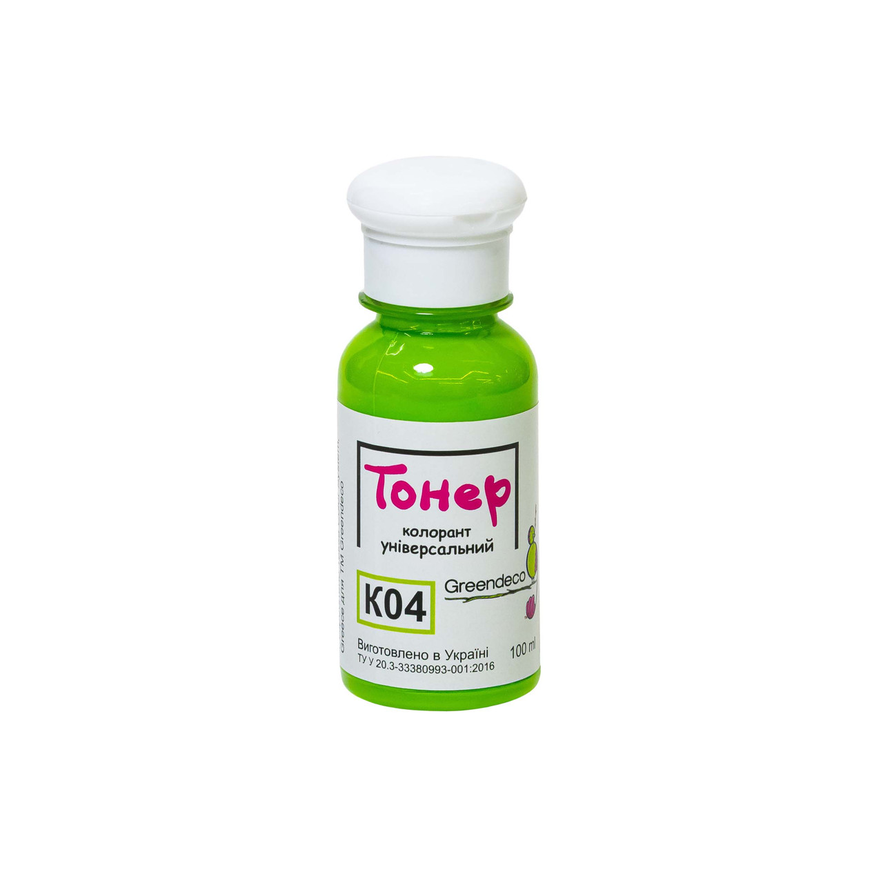 Колорант універсальний Toner K04 (Ківі) 100 мл. Greendeco