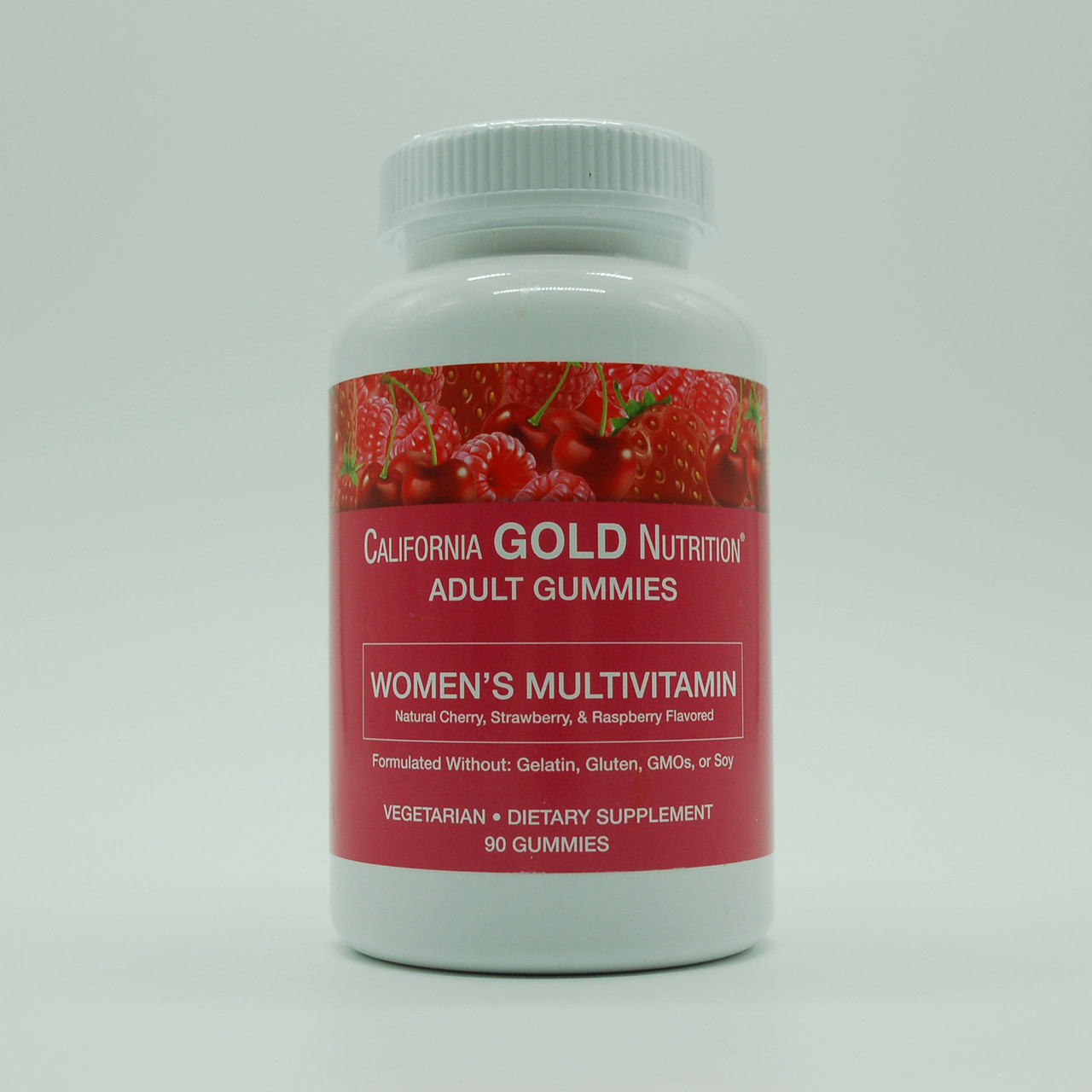 Мультивітаміни для жінок зі смаком вишні полуниці та малини California Gold Nutrition 90 жувальних таблеток