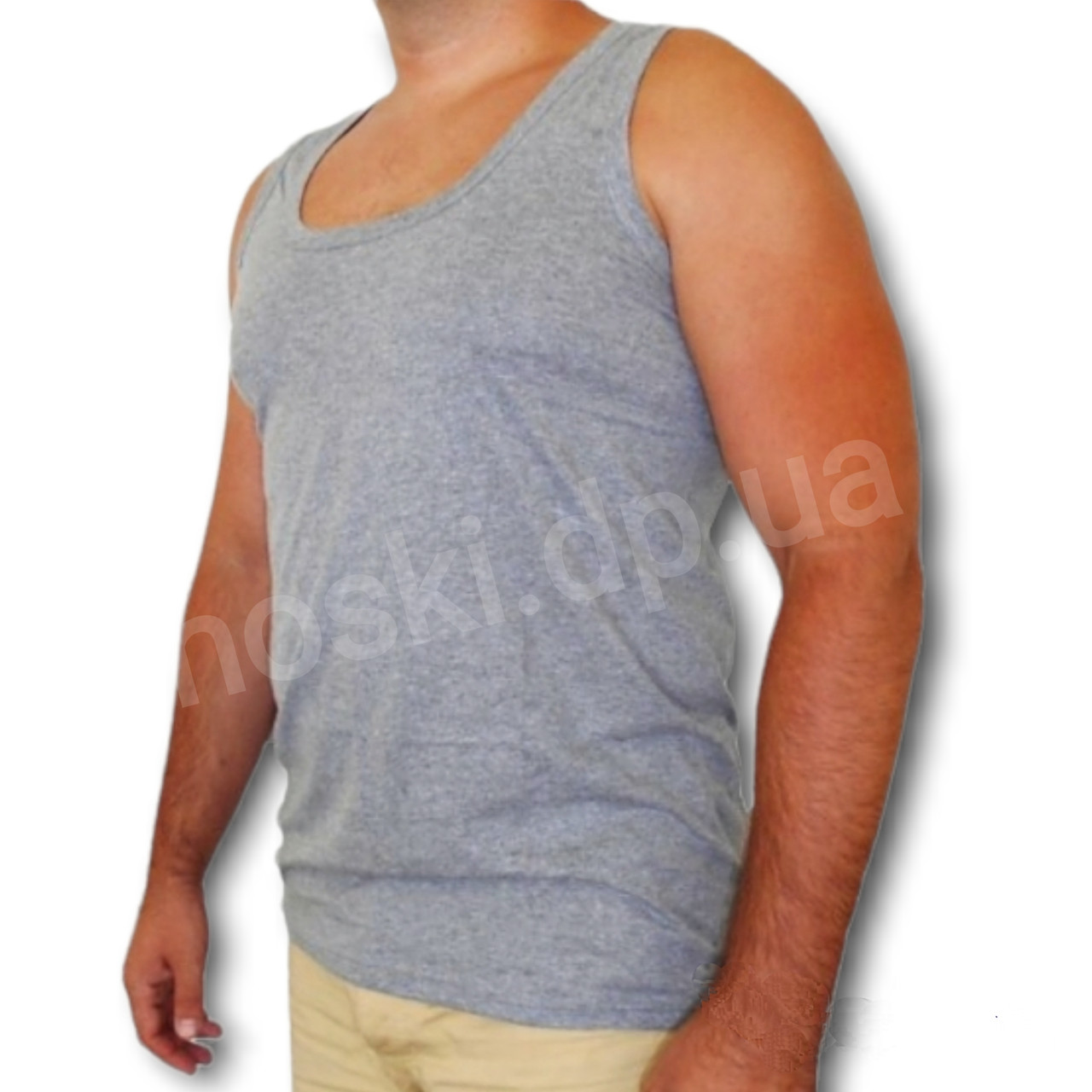 Майка чоловіча бавовняна сіра 48-50, фото 1