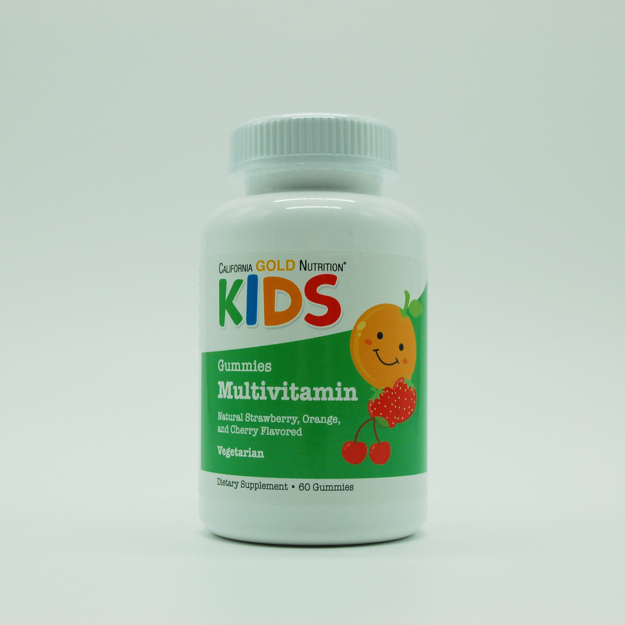 Мультивітаміни для дітей без желатину з ягідним і фруктовим смаками California Gold Nutrition 60 жувальних таб.