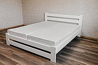 Ліжко деревянне, 1.6*2 біле з цільного дерева, без зрощень, 3 масива сосни В наявності