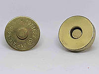 Кнопка магнитная чистая 18 мм (100 шт) золото