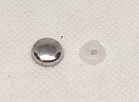 Ґудзик для обтягування тканиною No 18 (10.7 мм) Білий