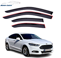 Дефлекторы окон (Ветровики) Ford Mondeo V седан 2015-2022 , Ford Fusion USA 2015-2020 (скотч) ACRYL-AU