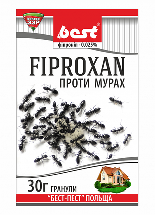 Інсектицид Фипроксан (30 г) – готові гранули для боротьби з усіма видами муравйов в приміщенні і на грунті, фото 2