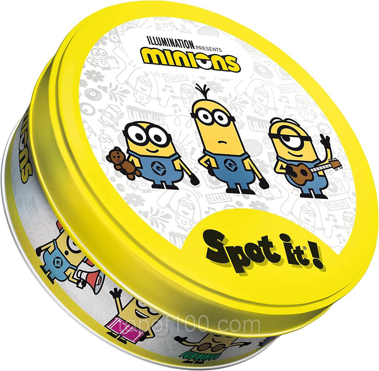 Настольная игра Spot it! Minions / Спот ит! Миньоны (Доббль или Dobble) + УКРАЇНСЬКОЮ правила