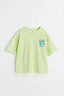 Детская оверсайз футболка динозавр для мальчика H&M