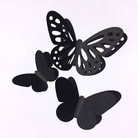 3Д-бабочки набор наклеек Воздушный декор стен мотыльки 3D матовая картон Комплект 25 шт.
