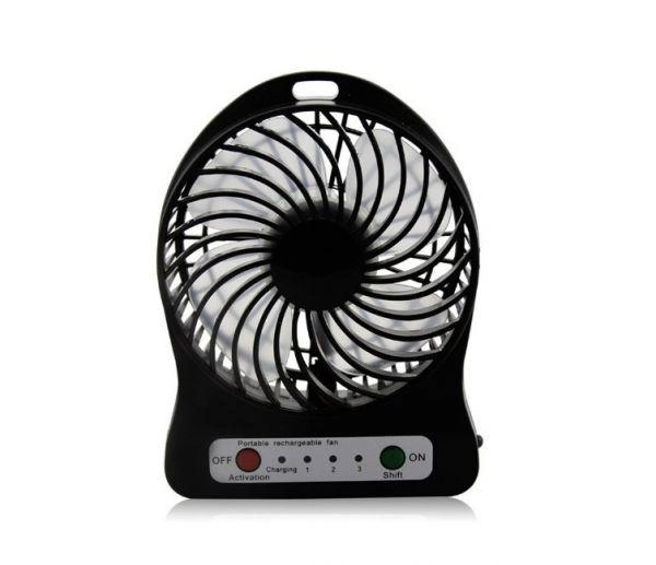 Вентилятор портативний UKC Mini Fan XSFS-01 з акумулятором Black