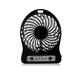 Вентилятор портативний UKC Mini Fan XSFS-01 з акумулятором Black, фото 2