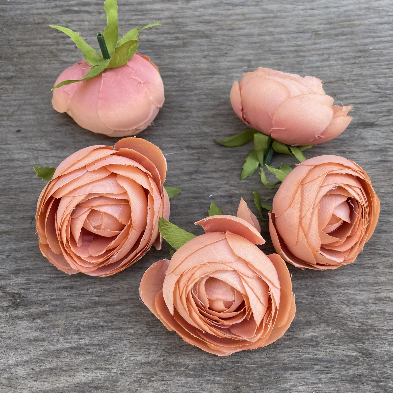 Головки лютики, камелії, ранзинкулюса 7 см персик стиглий, фото 1