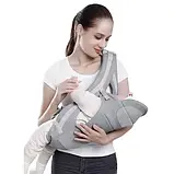 Слінг переноска кенгуру для дітей Malatec сірий 25 кг Польща, фото 3