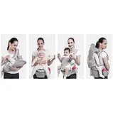 Слінг переноска кенгуру для дітей Malatec сірий 25 кг Польща, фото 5