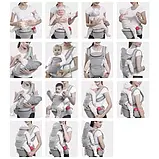 Слінг переноска кенгуру для дітей Malatec сірий 25 кг Польща, фото 7