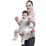 Слінг переноска кенгуру для дітей Malatec сірий 25 кг Польща, фото 6