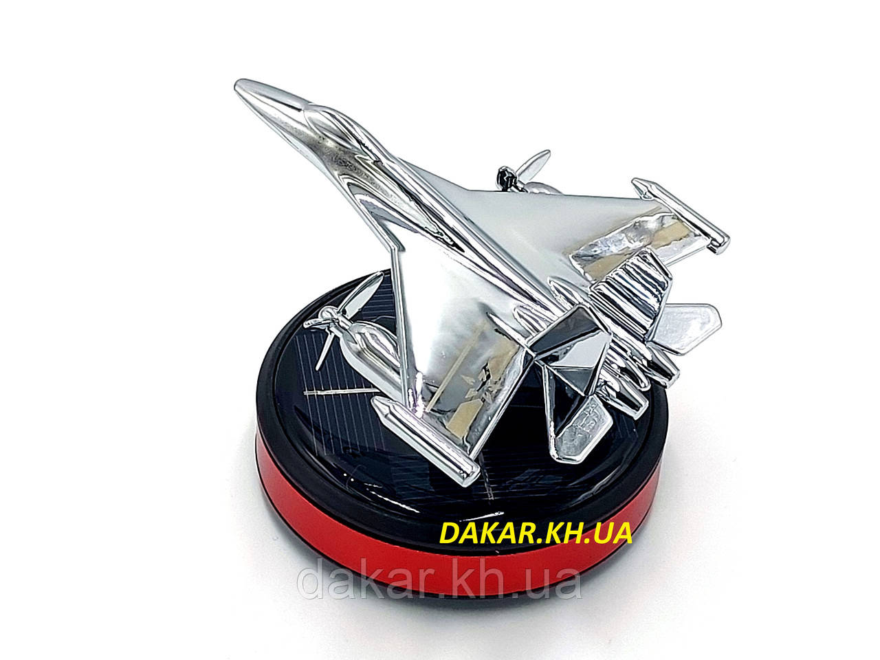 Ароматизатор Літак Red Chrome на сонячній батареї винищувач Fashion Air