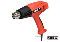 Фен технічний мережевий YATO: 2 кВт, 450°/600°C, 250/500 л/хв, регулятор температури + 4 насадки [5] Technohub - Гарант Качества