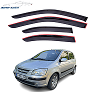 Дефлекторы окон (Ветровики) Hyundai Getz 2002-2011 (скотч) ANV