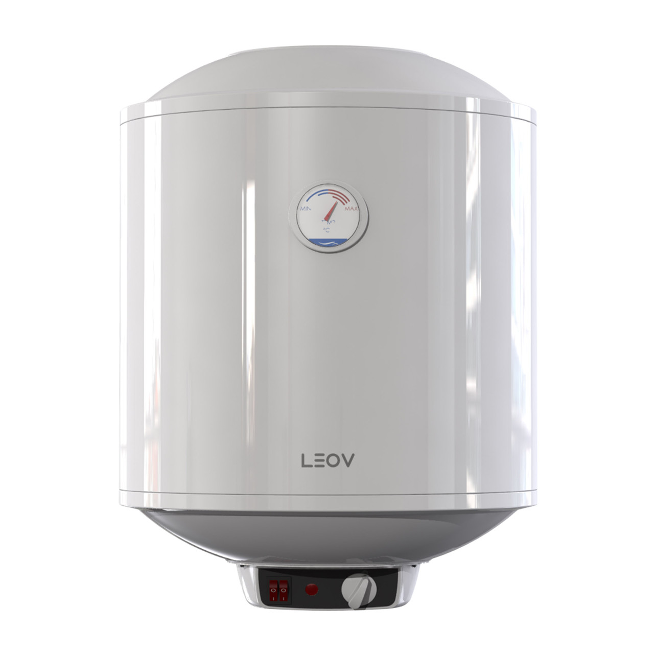 Бойлер на 50 літрів LV Dry 50 l LEOV круглий вертикальний водонагрівач сухий ТЕН 2 кВт для дому