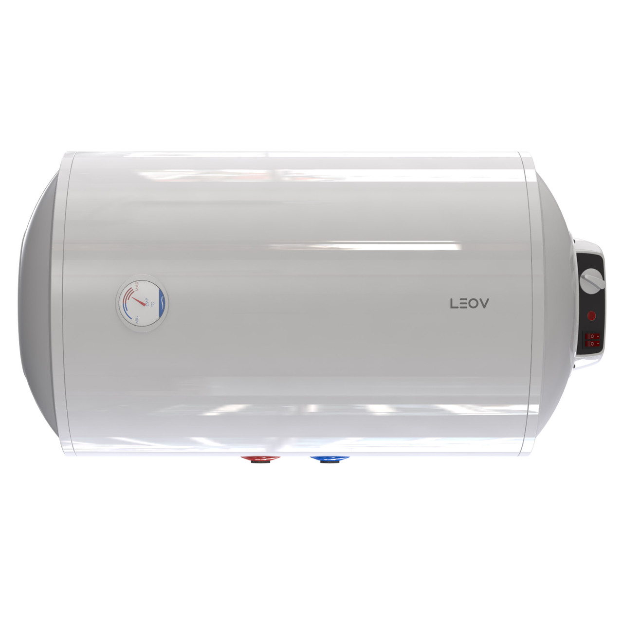 Бойлер 100 л водонагрівач LEOV LH Dry 100 l горизонтальний накопичувальний із сухим ТЕНом для дому