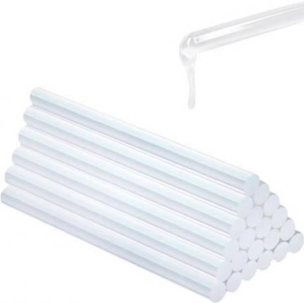 Клей силіконовий у стрижнях для термопістолета D=7мм L=20см 500 гр прозорий KNZ, фото 1