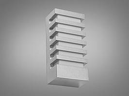 Архітектурна вологозахищена підсвітка на 1 лампу, колір срібло DF-3174SL-LS