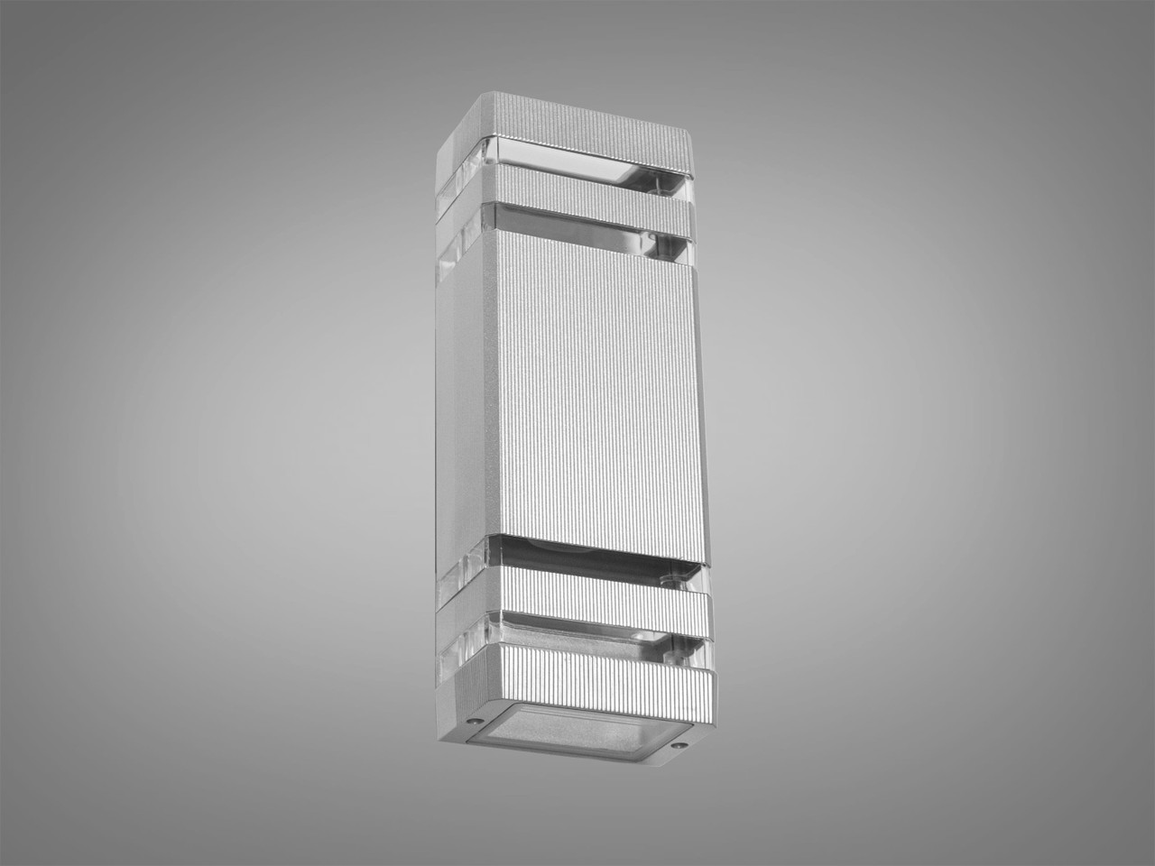 Вологозахищений фасадний світильник на 2 лампи, колір срібло DF-2128SL-LS, фото 1