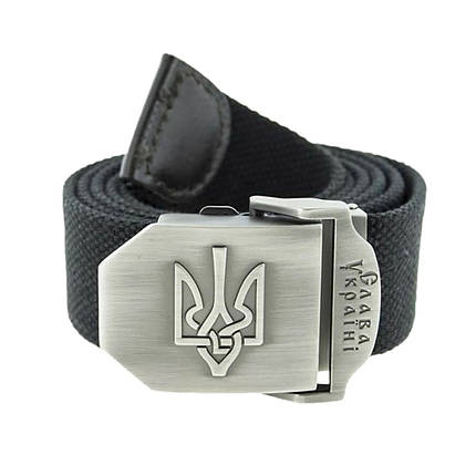 Ремінь із ГЕРБОМ УКРАЇНИ HELIKON-TEX® 125 см Black L, фото 1