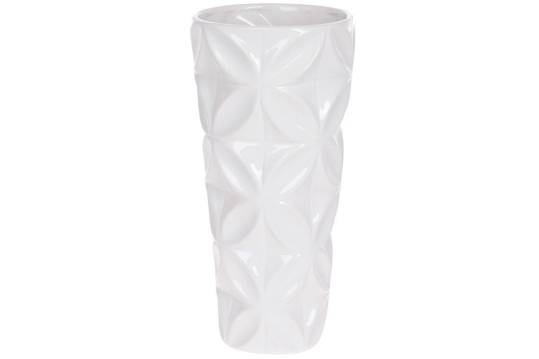 Ваза керамічна Шарлотта, 30см, колір - білий ТОВАР ВІД ВИРОБНИКА