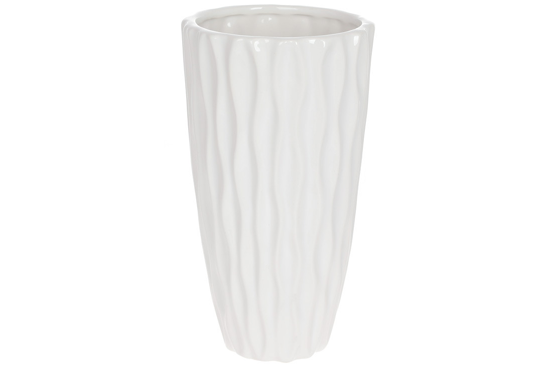 Ваза керамічна Фріда, 24см, колір - білий ТОВАР ВІД ВИРОБНИКА